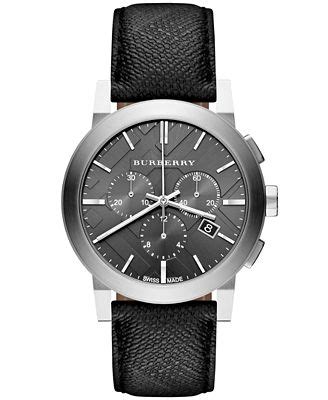 burberry mens chronograph watch with beat check strap